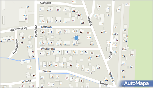 Ostrowiec Świętokrzyski, Wiosenna, 17, mapa Ostrowiec Świętokrzyski