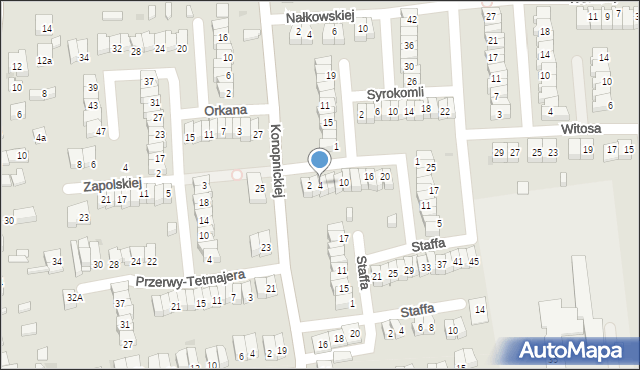 Ostrowiec Świętokrzyski, Witkiewicza Stanisława Ignacego, 4, mapa Ostrowiec Świętokrzyski