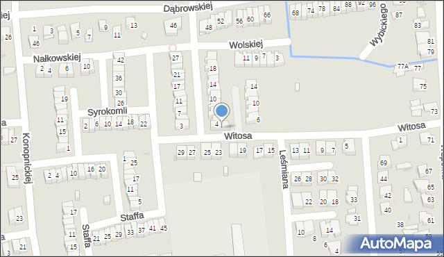 Ostrowiec Świętokrzyski, Witosa Wincentego, 16, mapa Ostrowiec Świętokrzyski