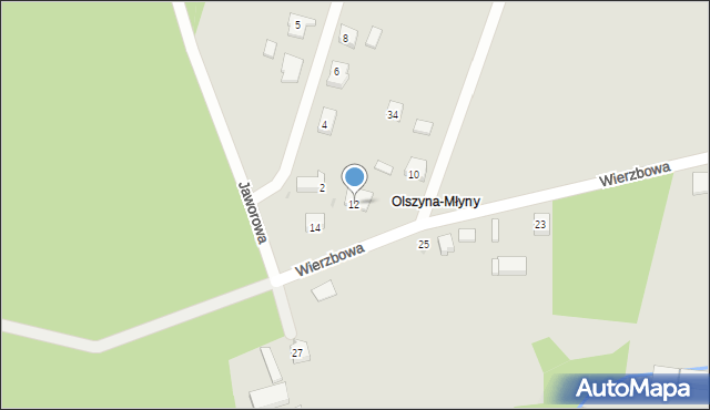 Ostrzeszów, Wierzbowa, 12, mapa Ostrzeszów