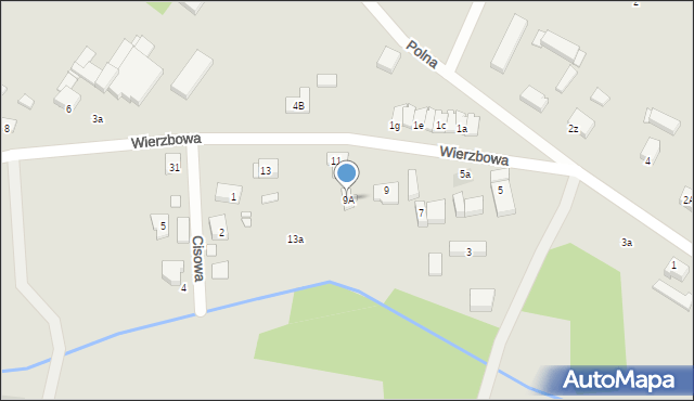 Ostrzeszów, Wierzbowa, 9A, mapa Ostrzeszów