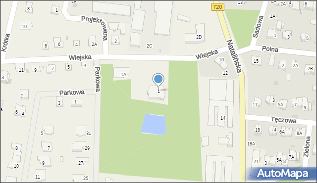 Otrębusy, Wiejska, 1, mapa Otrębusy