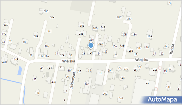 Otrębusy, Wiejska, 26, mapa Otrębusy