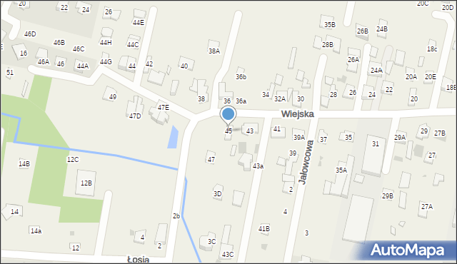 Otrębusy, Wiejska, 45, mapa Otrębusy