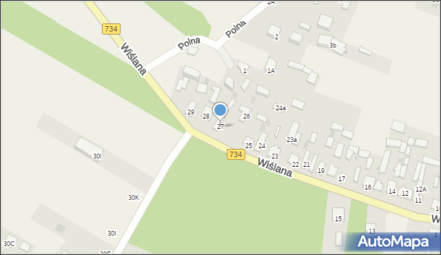 Otwock Wielki, Wiślana, 27, mapa Otwock Wielki