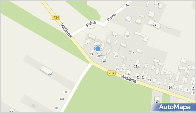 Otwock Wielki, Wiślana, 28, mapa Otwock Wielki