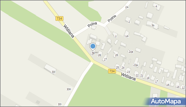 Otwock Wielki, Wiślana, 29, mapa Otwock Wielki