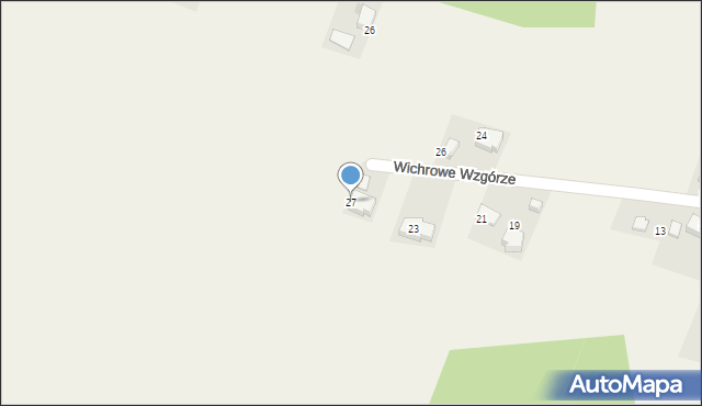 Owczary, Wichrowe Wzgórze, 27, mapa Owczary