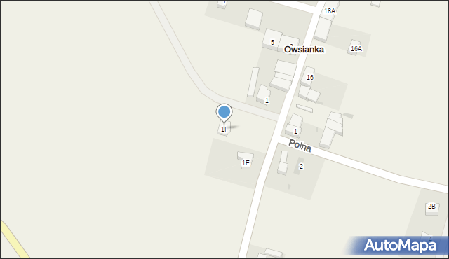 Owsianka, Wiśniowa, 1I, mapa Owsianka