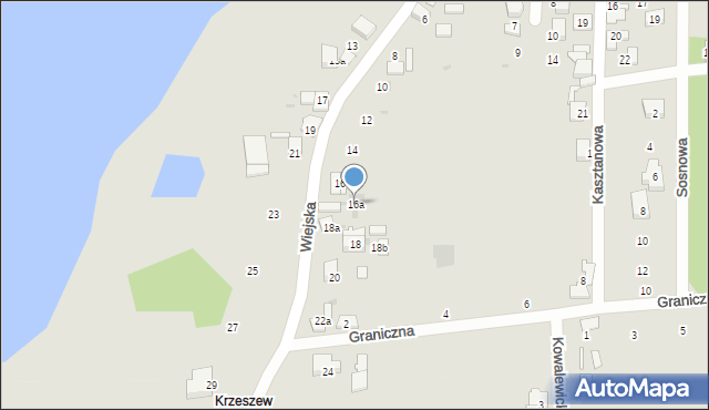 Ozorków, Wiejska, 16a, mapa Ozorków