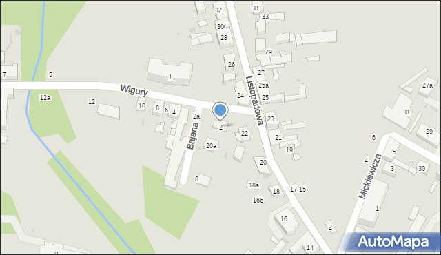Ozorków, Wigury Stanisława, inż. pil., 2, mapa Ozorków