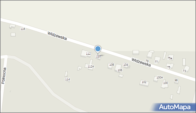 Pabianice, Widzewska, 110, mapa Pabianic