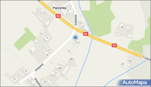 Paczynka, Wiejska, 18, mapa Paczynka