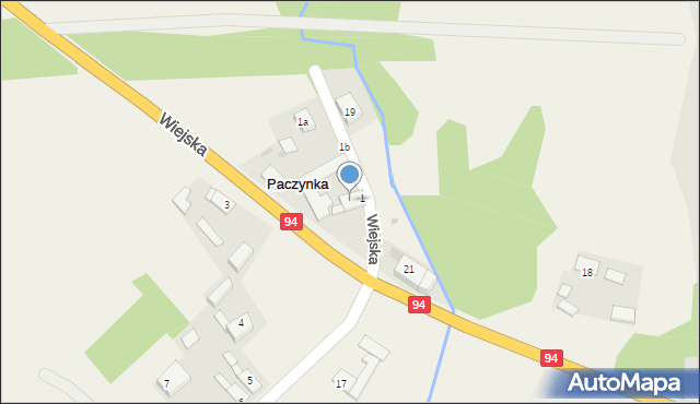 Paczynka, Wiejska, 2, mapa Paczynka