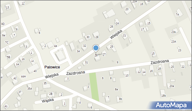 Palowice, Wiejska, 29, mapa Palowice