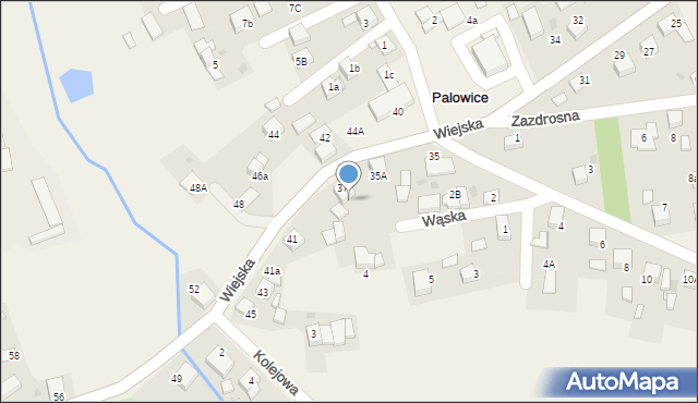 Palowice, Wiejska, 39, mapa Palowice