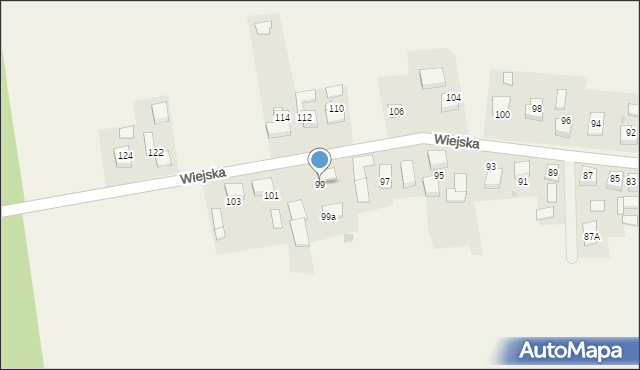 Palowice, Wiejska, 99, mapa Palowice