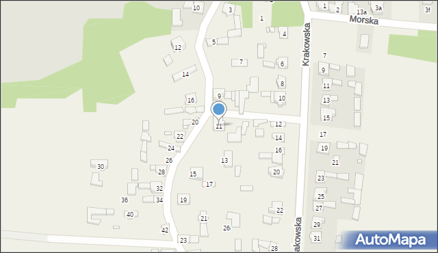 Parkoszowice, Wiejska, 11, mapa Parkoszowice