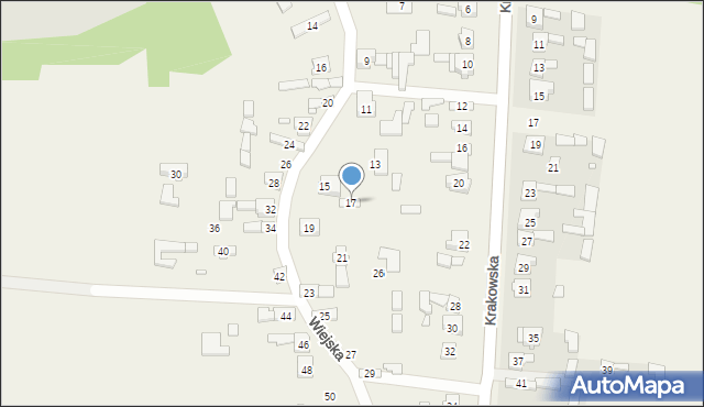 Parkoszowice, Wiejska, 17, mapa Parkoszowice