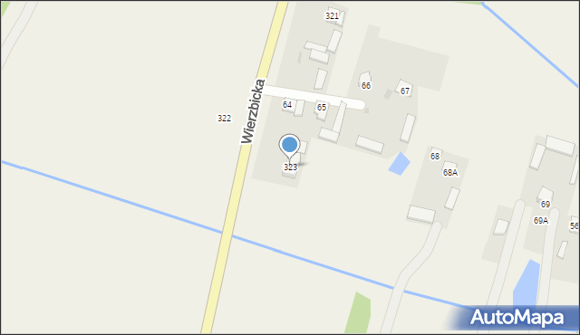 Parznice, Wierzbicka, 323, mapa Parznice