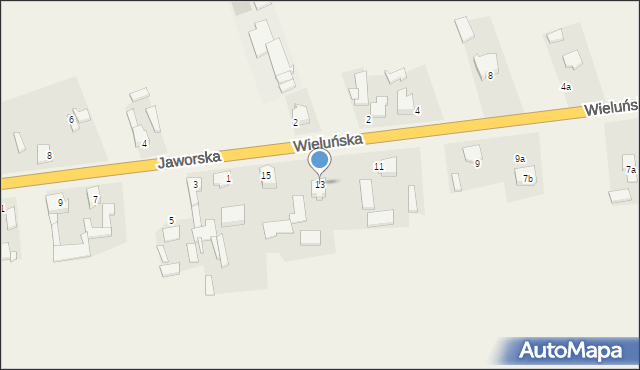 Parzymiechy, Wieluńska, 13, mapa Parzymiechy