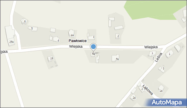 Pawłowice, Wiejska, 5a, mapa Pawłowice