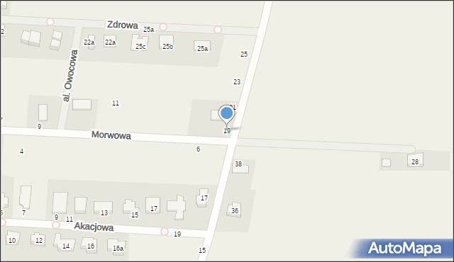 Pęgów, Wiśniowa, 19, mapa Pęgów