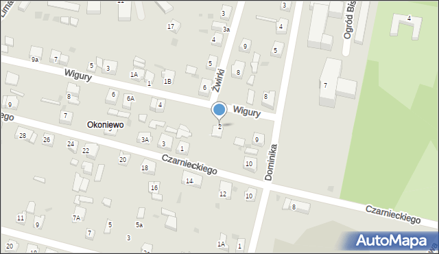 Pelplin, Wigury Stanisława, inż. pil., 2, mapa Pelplin