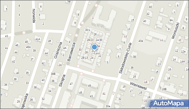 Piastów, Wieniawskiego Henryka, 24/39, mapa Piastów