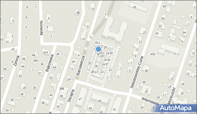 Piastów, Wieniawskiego Henryka, 28/21, mapa Piastów