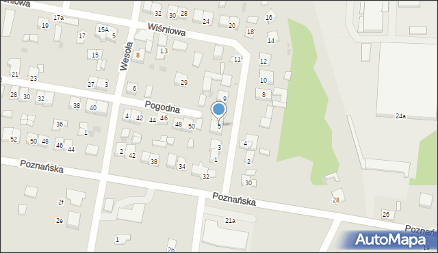 Piotrków Kujawski, Wiśniowa, 5, mapa Piotrków Kujawski