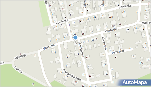 Piotrków Trybunalski, Wierzeje, 10, mapa Piotrków Trybunalski