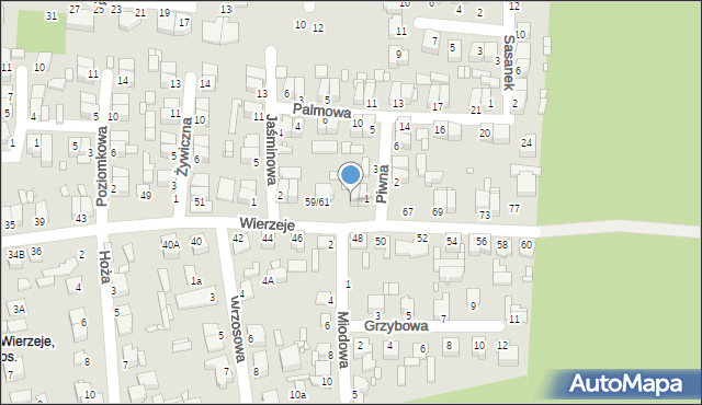 Piotrków Trybunalski, Wierzeje, 63/65, mapa Piotrków Trybunalski