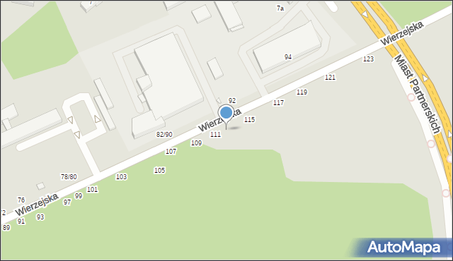 Piotrków Trybunalski, Wierzejska, 113, mapa Piotrków Trybunalski