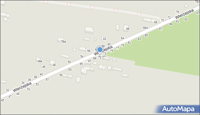 Piotrków Trybunalski, Wierzejska, 71, mapa Piotrków Trybunalski