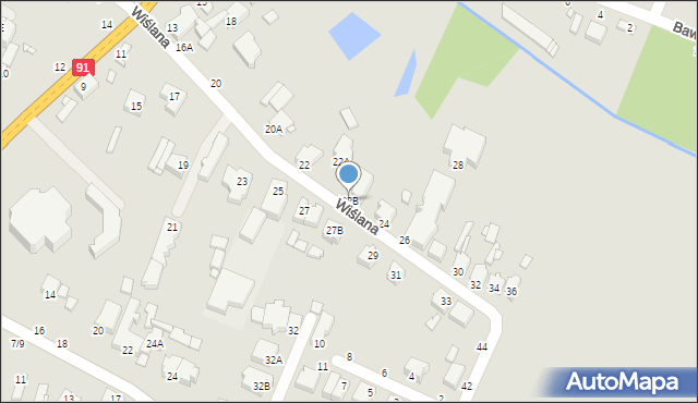 Piotrków Trybunalski, Wiślana, 22B, mapa Piotrków Trybunalski