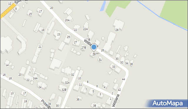 Piotrków Trybunalski, Wiślana, 29, mapa Piotrków Trybunalski