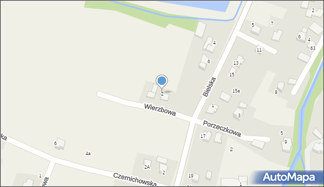 Pisarzowice, Wierzbowa, 2, mapa Pisarzowice