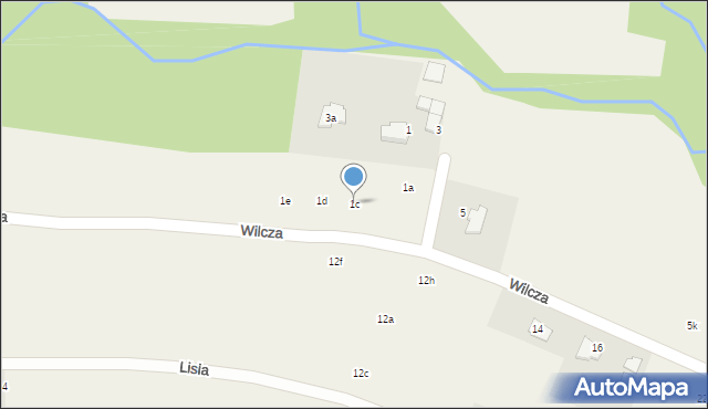 Pisarzowice, Wilcza, 1c, mapa Pisarzowice