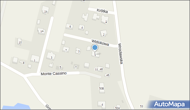 Pisarzowice, Widokowa, 1, mapa Pisarzowice