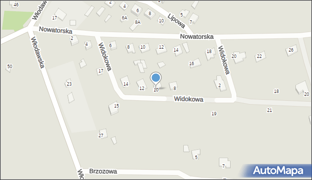 Piszczac, Widokowa, 10, mapa Piszczac