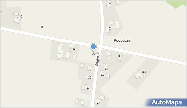 Podbucze, Wiejska, 29, mapa Podbucze