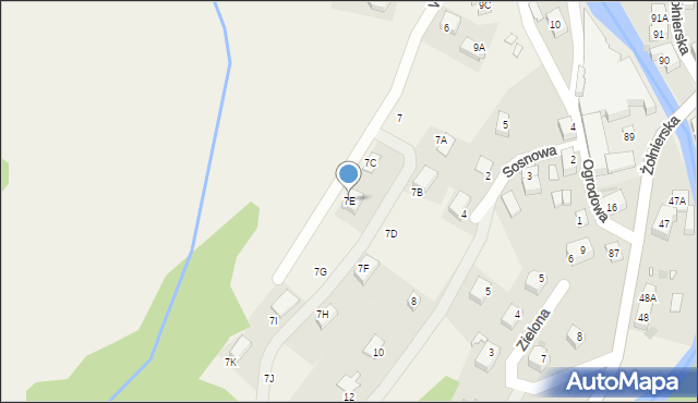 Podgórzyn, Widokowa, 7E, mapa Podgórzyn