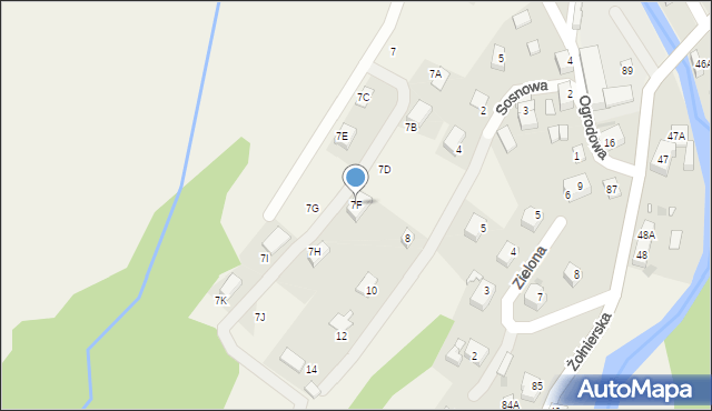 Podgórzyn, Widokowa, 7F, mapa Podgórzyn