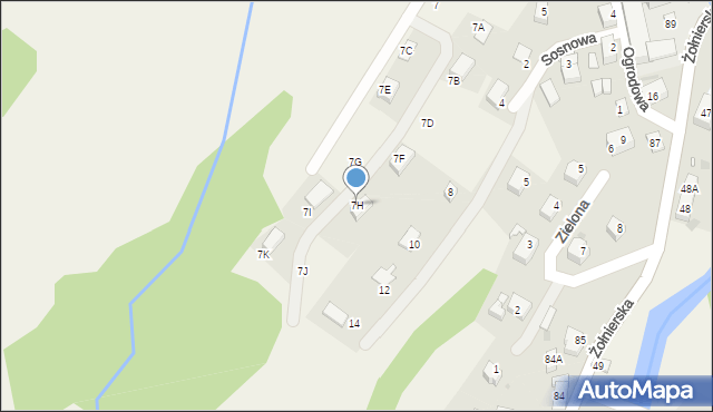 Podgórzyn, Widokowa, 7H, mapa Podgórzyn