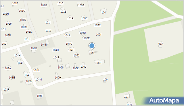 Podjazy, Widna Góra, 105I, mapa Podjazy