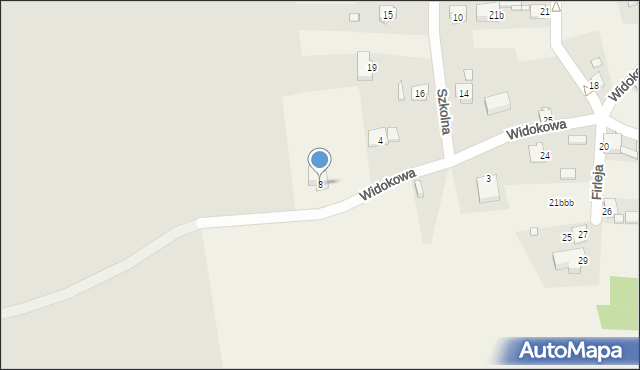 Podzamcze, Widokowa, 8, mapa Podzamcze