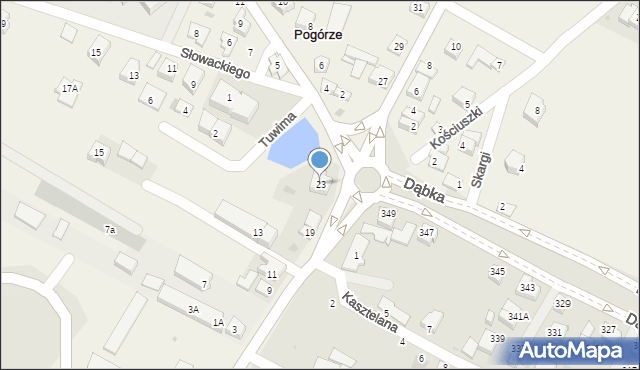 Pogórze, Wiejska, 23, mapa Pogórze