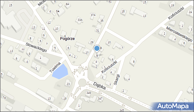 Pogórze, Wiejska, 6, mapa Pogórze