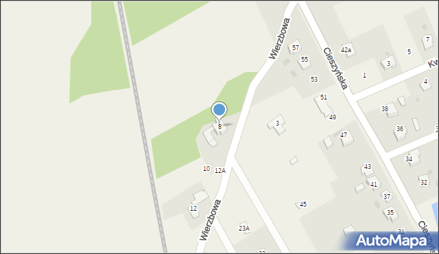 Pogwizdów, Wierzbowa, 8, mapa Pogwizdów